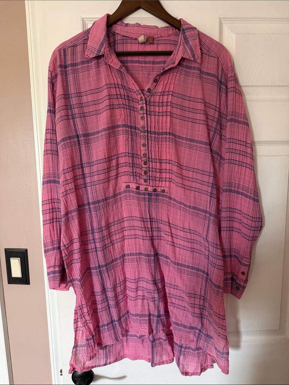 Pilcro Pink and Purple Striped Tunic Top